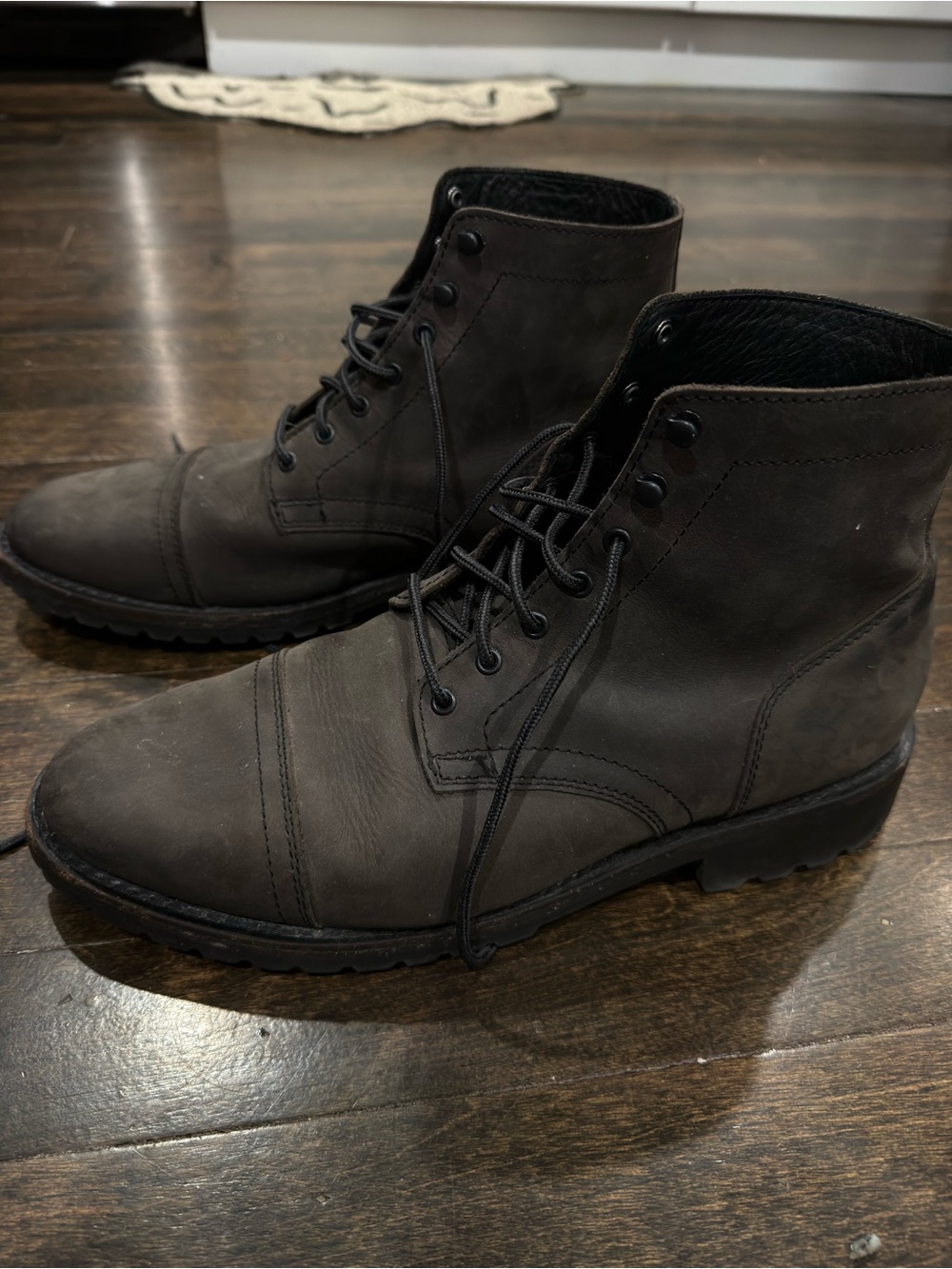 Thursday Boot Company Men’s Charcoal Lace-Up Leather Boots